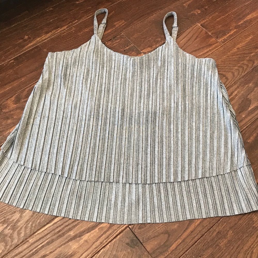 Plus❕Shiny Silver Layered Tank
